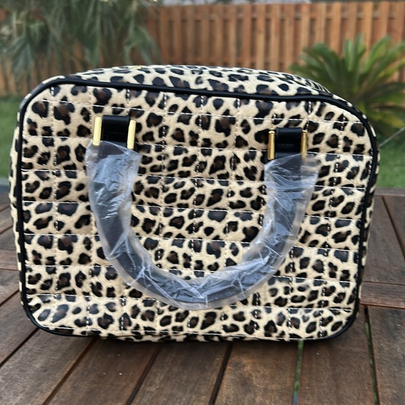 Gold & Silver Safekeeper quilted leopard print jewelry organizer bag - Picture 1 of 13